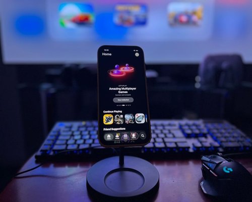 Smartphone displaying the fictional Crown Base Defender game on CrownGamingBase Australia